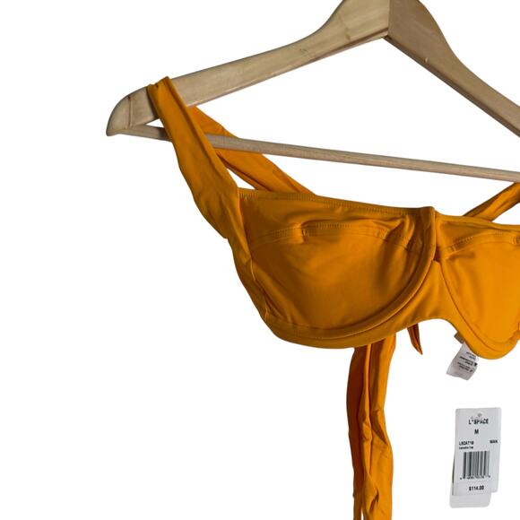L*Space Camellia Mango Orange Balconette Underwire Bikini Swim Top Size M - Picture 4 of 7